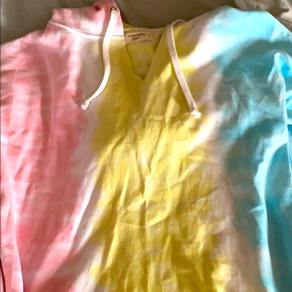 Multi color tye dye hoodie